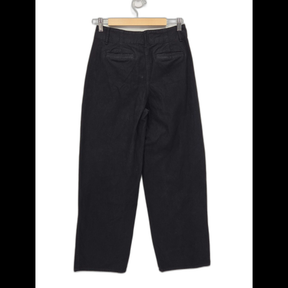 Aritzia Wilfred Free Ascendant Pants Womens 4 Black High Rise Utility Wide Leg - Picture 2 of 5